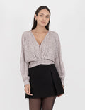 Blusa estampada de manga larga