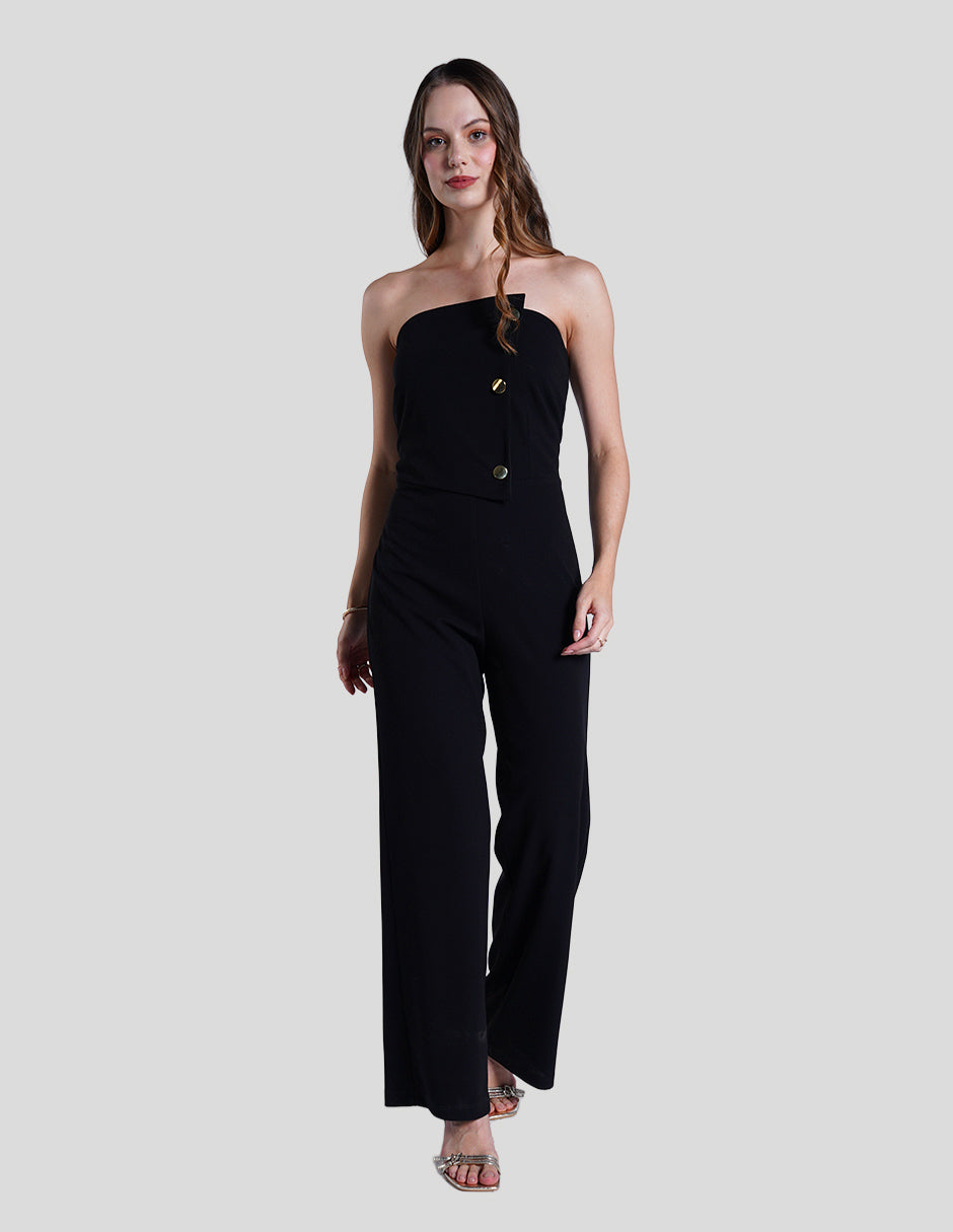 Womens Jumpsuit Jumpsuit Largo Negro Jumpsuit Mono Negro Casual