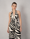 Blusa de cebra tipo halter (Conjunto)
