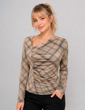 Blusa estampada de manga larga