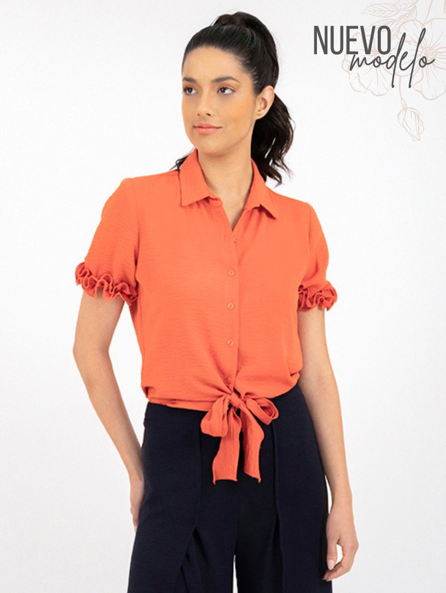 Vestido estampado de cuadros y manga larga
