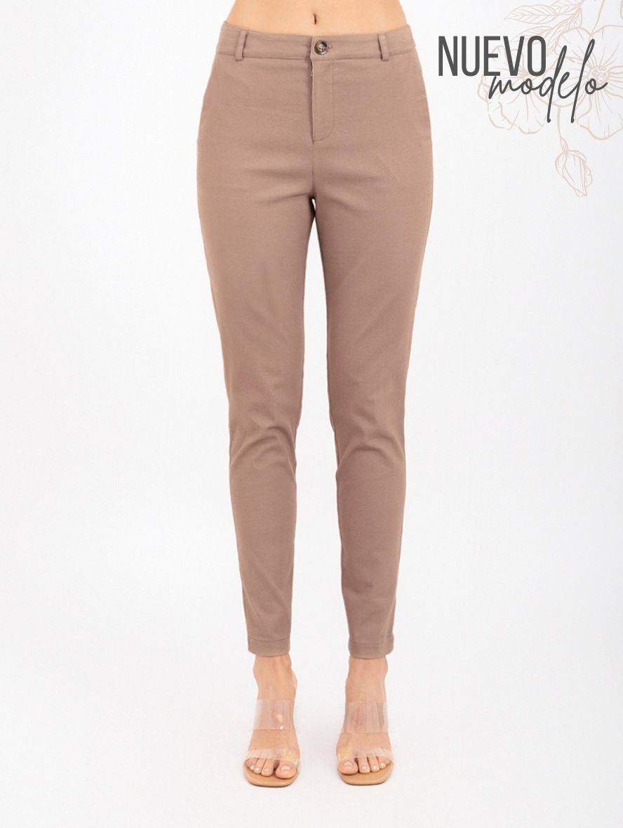 Pantalón liso con bolsas (disponible en marino, vino y gris)