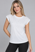 Blusa blanca de manga corta