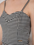 Blusa tipo top de diseño de cuadros (Conjunto)