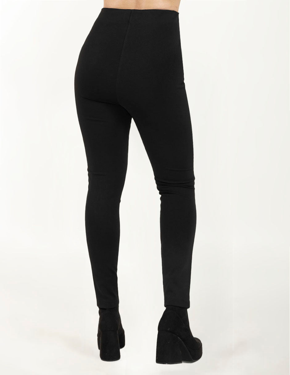 Pantalón básico negro recto