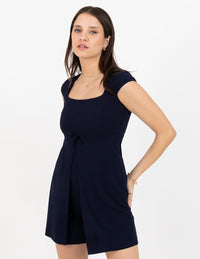 Jumpsuit corto azul marino