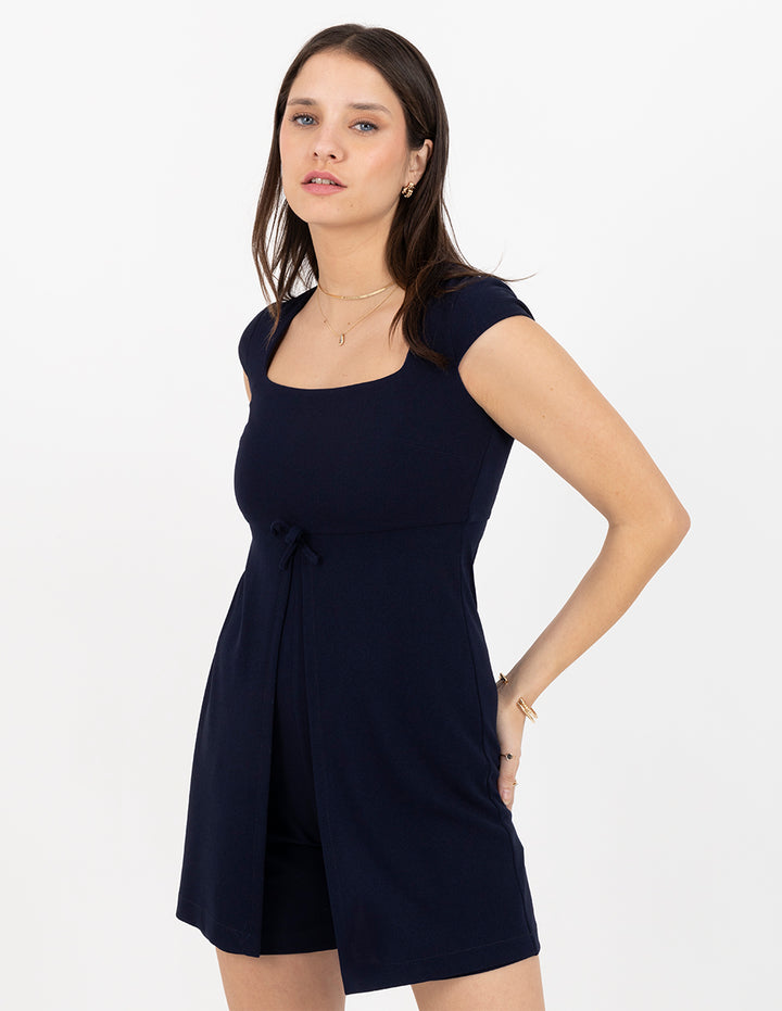 Jumpsuit corto azul marino