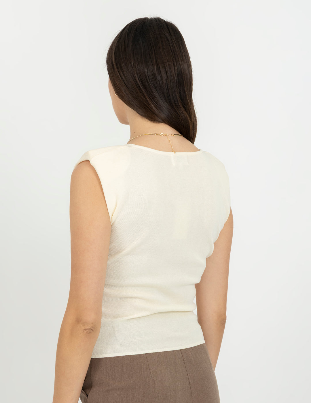 Blusa de tejido de punto (disponible en rosa y beige)