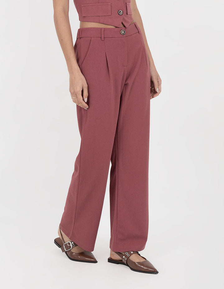 Pantalón de vestir rosa (Conjunto)