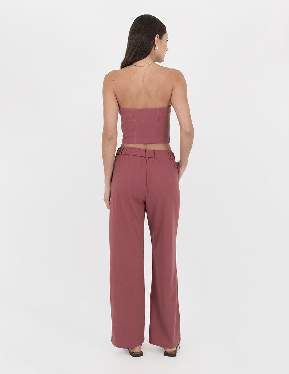 Top de vestir rosa (Conjunto)