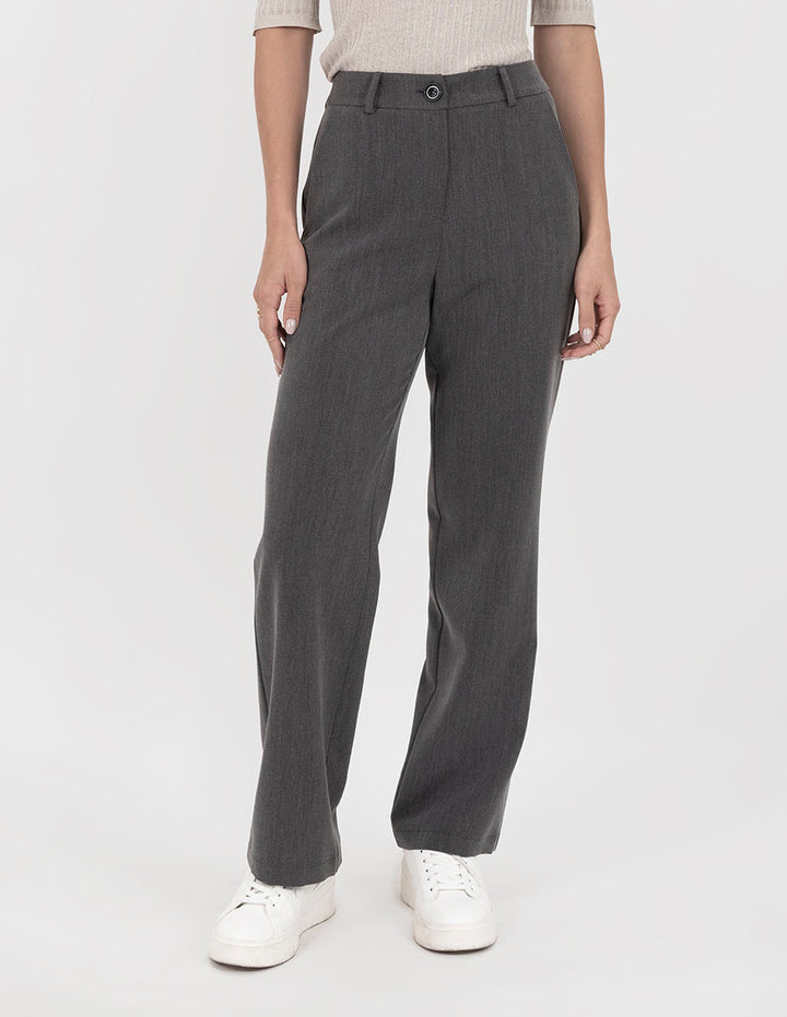 Pantalón de vestir a la cintura (disponible en negro y gris)