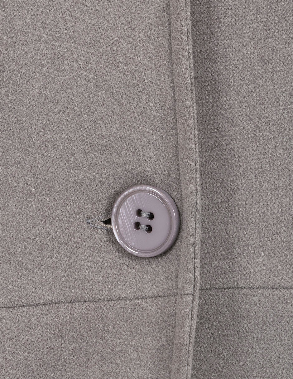 Abrigo gris con capucha