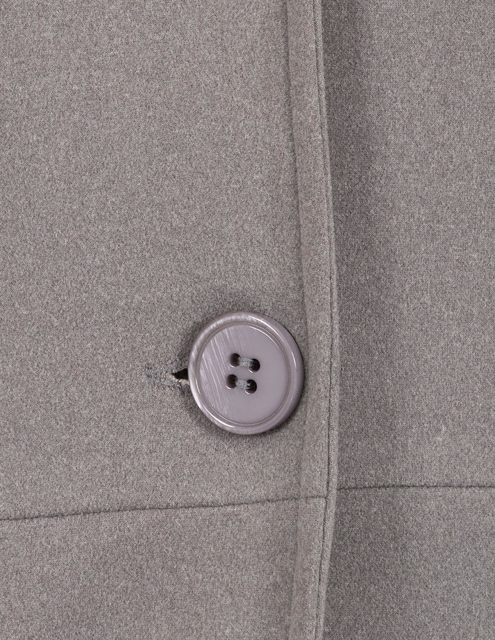 Abrigo gris con capucha