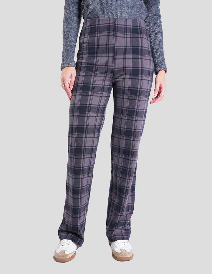 Pantalón recto con diseño estampado