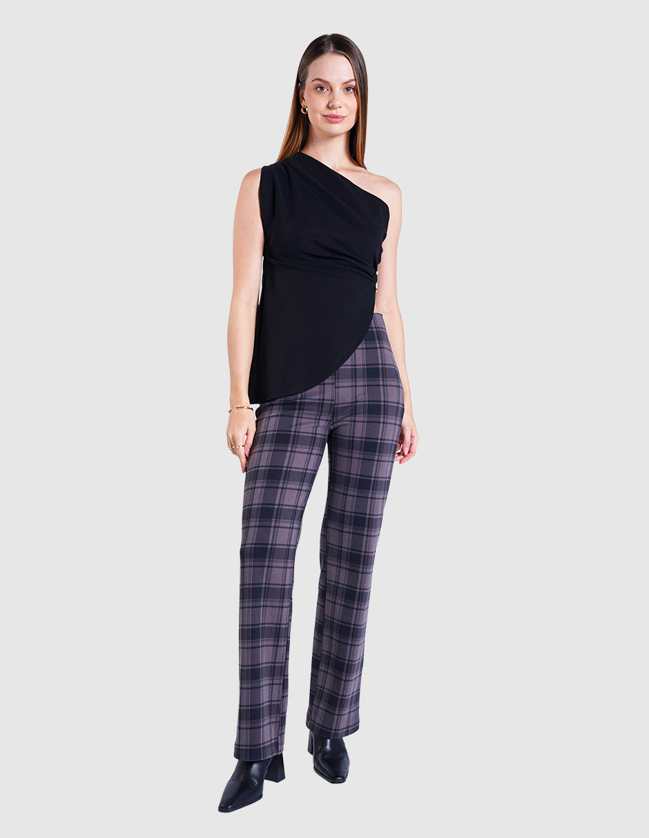 Blusa asimétrica de un sólo hombro  y detalle de hebilla (disponible en negro y fiusha)