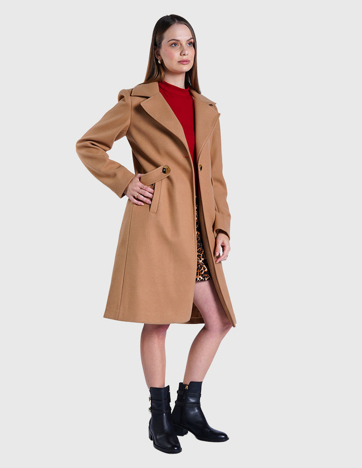 Abrigo largo color camel
