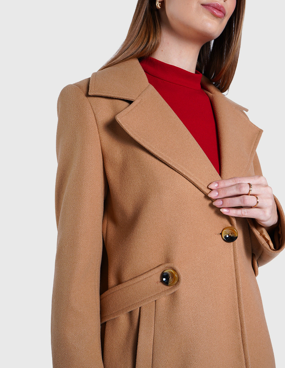 Abrigo largo color camel