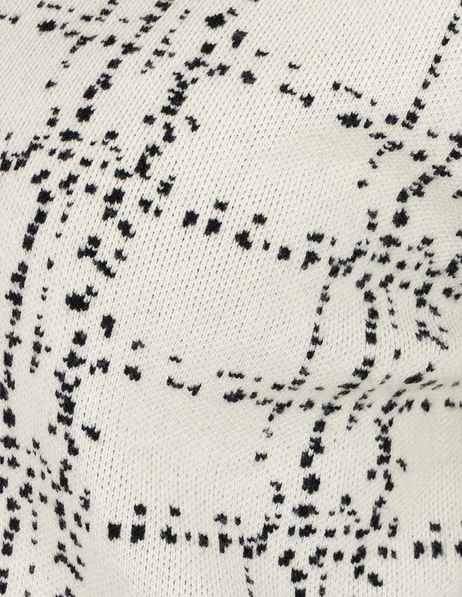 Blusa tipo suéter de estampado geométrico (Conjunto)