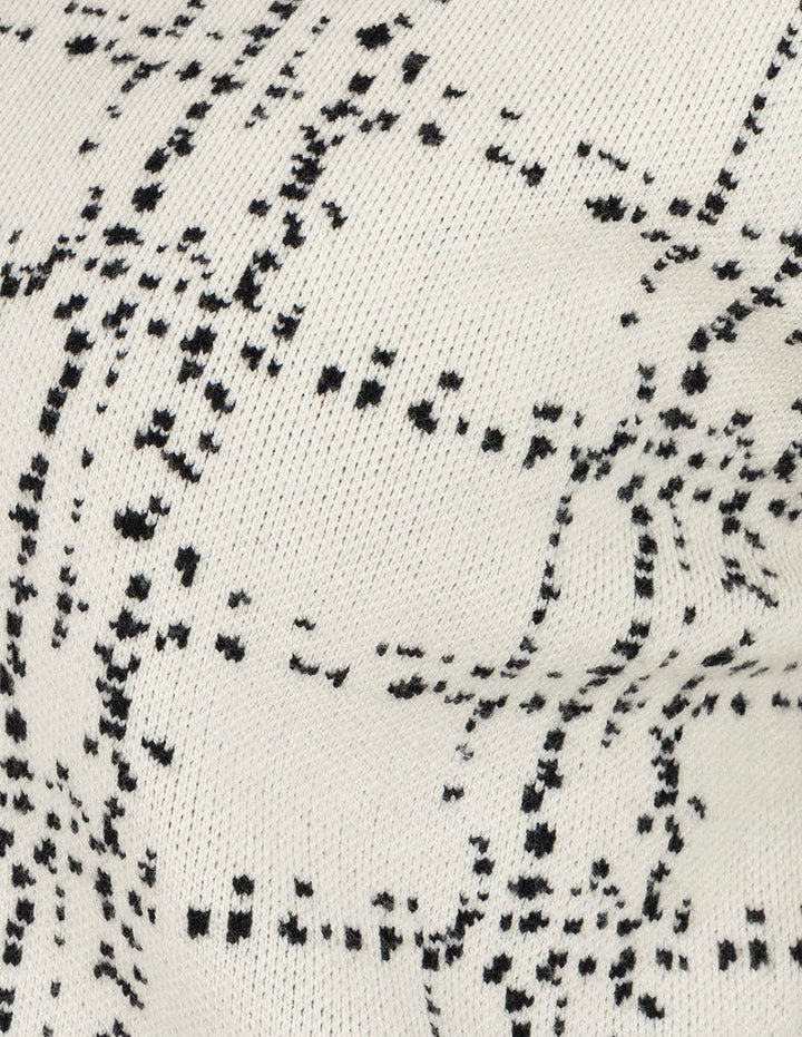 Blusa tipo suéter de estampado geométrico (Conjunto)