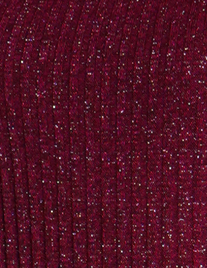 Blusa vino de manga corta con tela de brillos