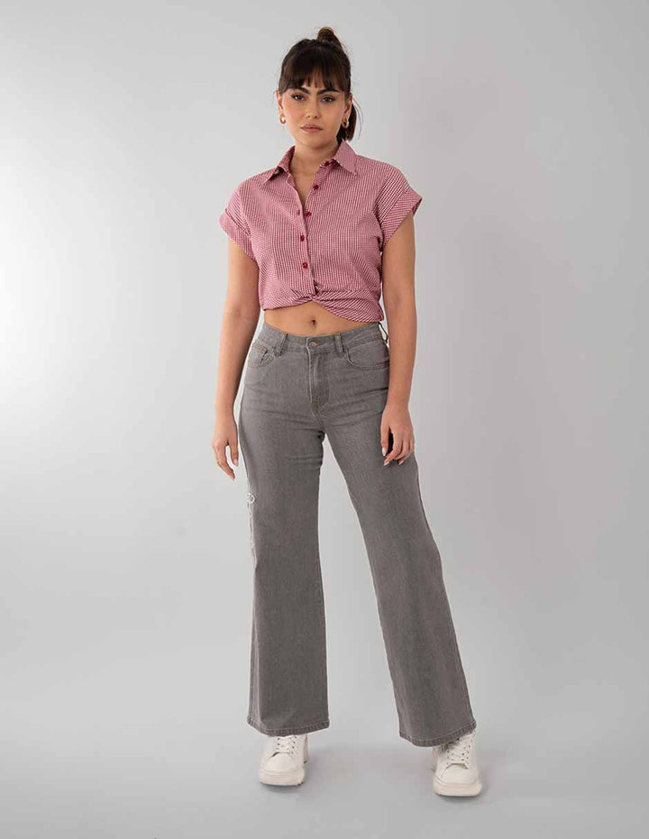 Camisa de Cuadros Crop Top