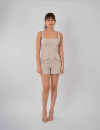 Jumpsuit beige corto de vestir