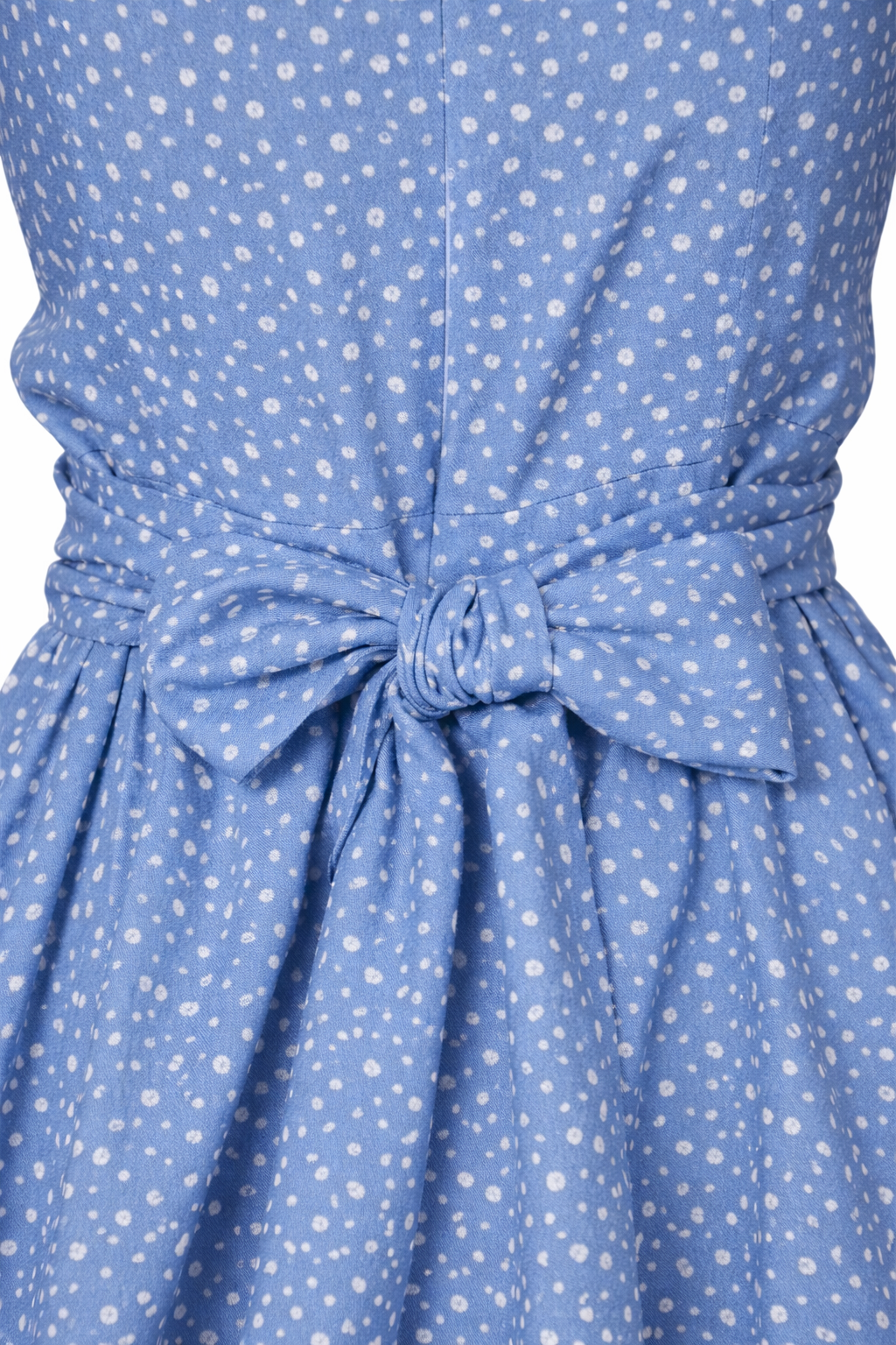 Jumpsuit azul estampado con diseño de moño