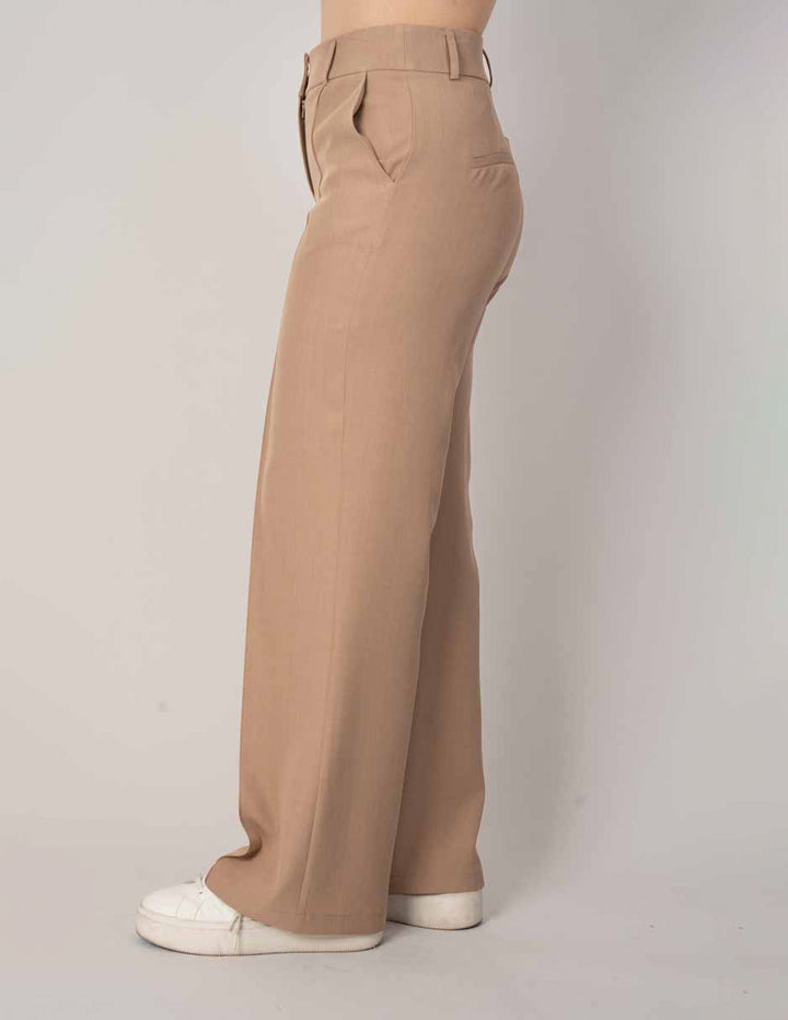 Pantalón beige a la cintura