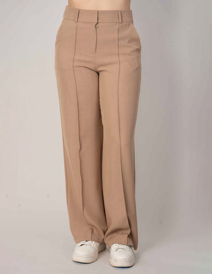 Pantalón beige a la cintura
