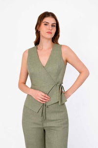 Blusa tipo chaleco ajustable (Conjunto)