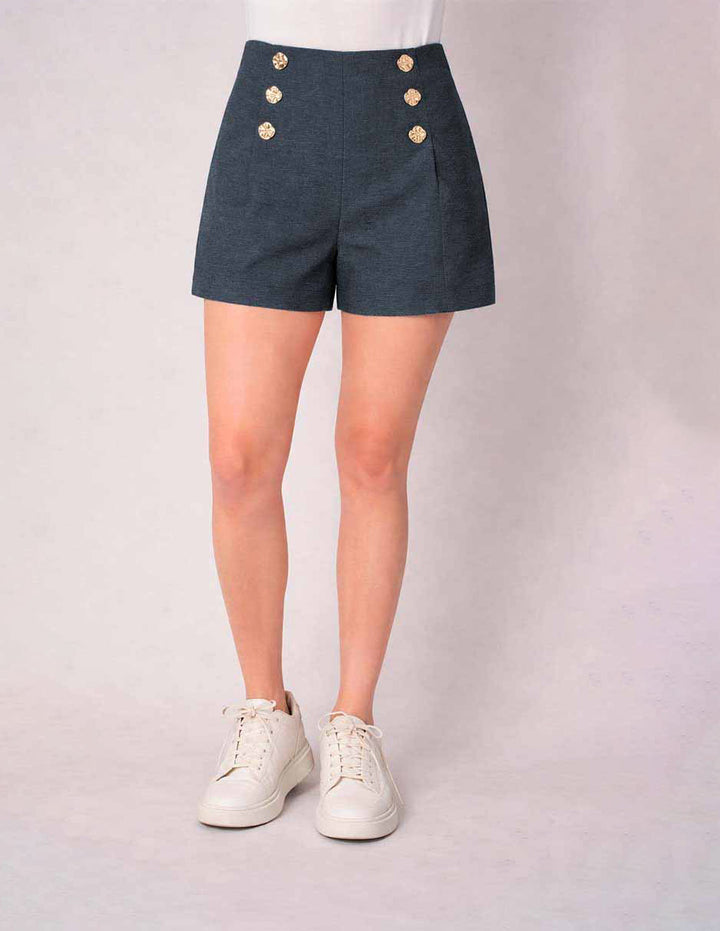 Short de vestir azul