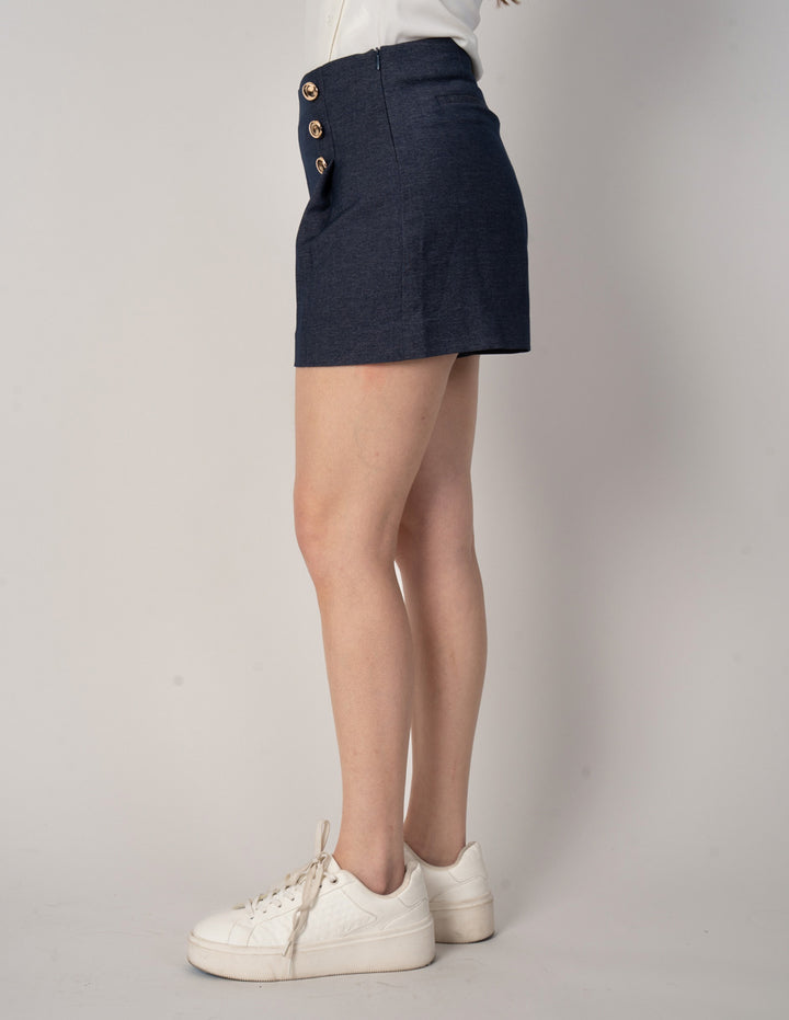 Short de vestir azul