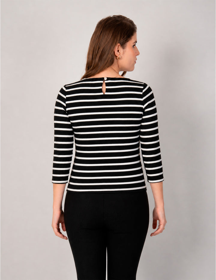 Blusa de rayas mangas 3/4
