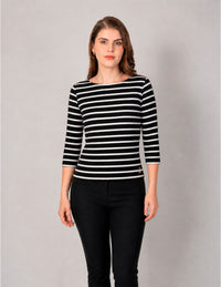 Blusa de rayas mangas 3/4