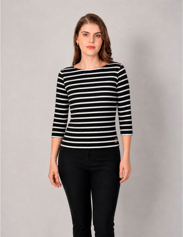 Blusa de rayas mangas 3/4