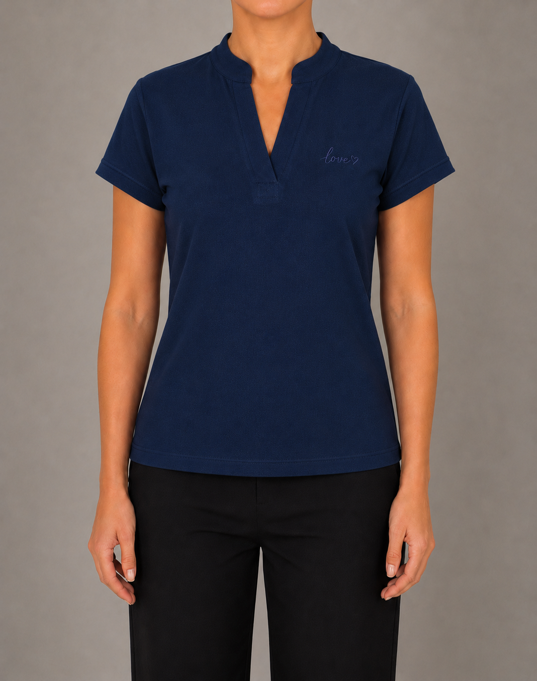 Blusa tipo polo (disponible en lila, azul y  verde)