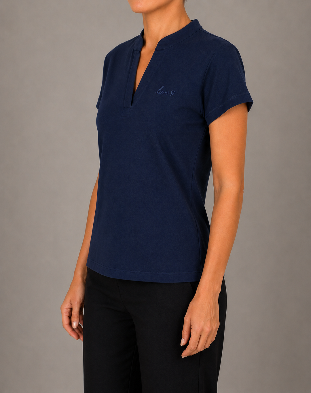 Blusa tipo polo (disponible en lila, azul y  verde)