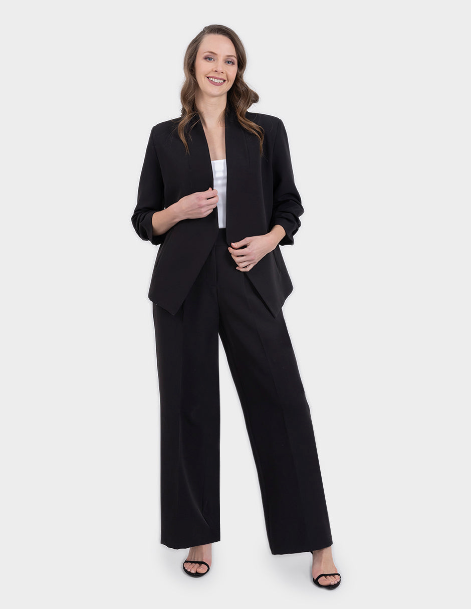 Pantalón de vestir corte recto (Conjunto) Disponible en fiusha, negro y blanco