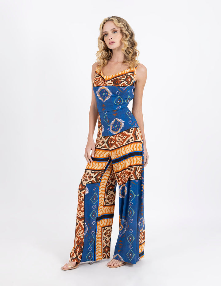 Jumpsuit largo sin mangas y escote V
