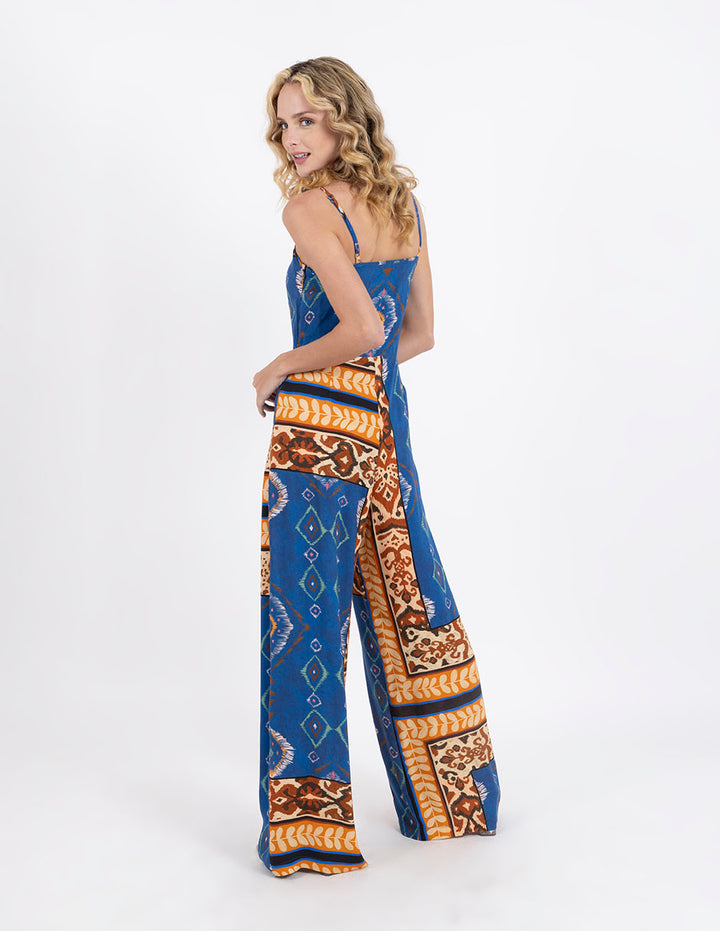 Jumpsuit largo sin mangas y escote V