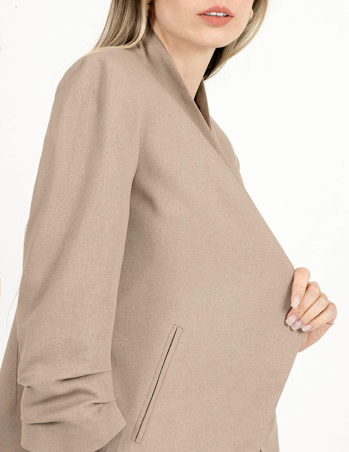 Saco de vestir manga 3/4 con ligero strech (negro, beige y gris)