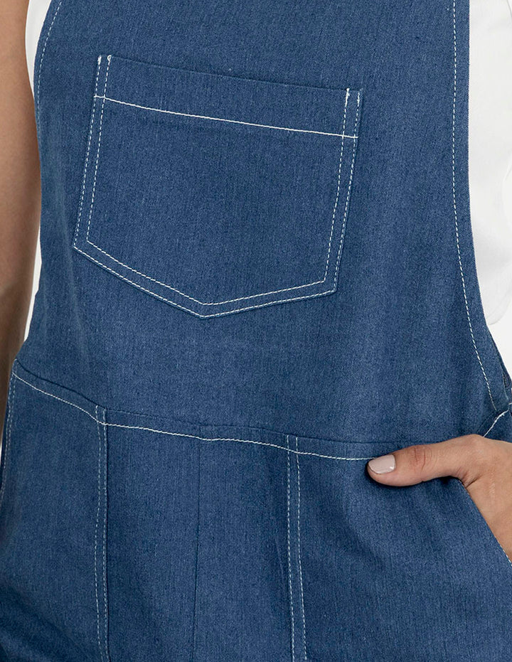 Jumpsuit estilo overol demin de algódón