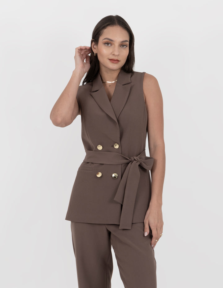 Chaleco de vestir azul marino