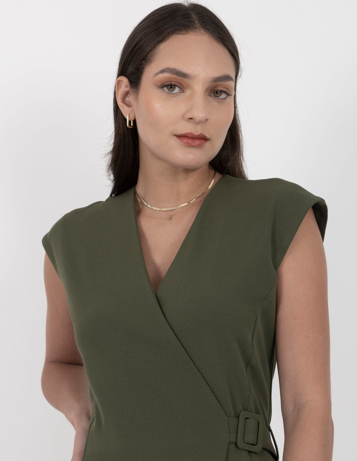 Jumpsuit de vestir largo verde