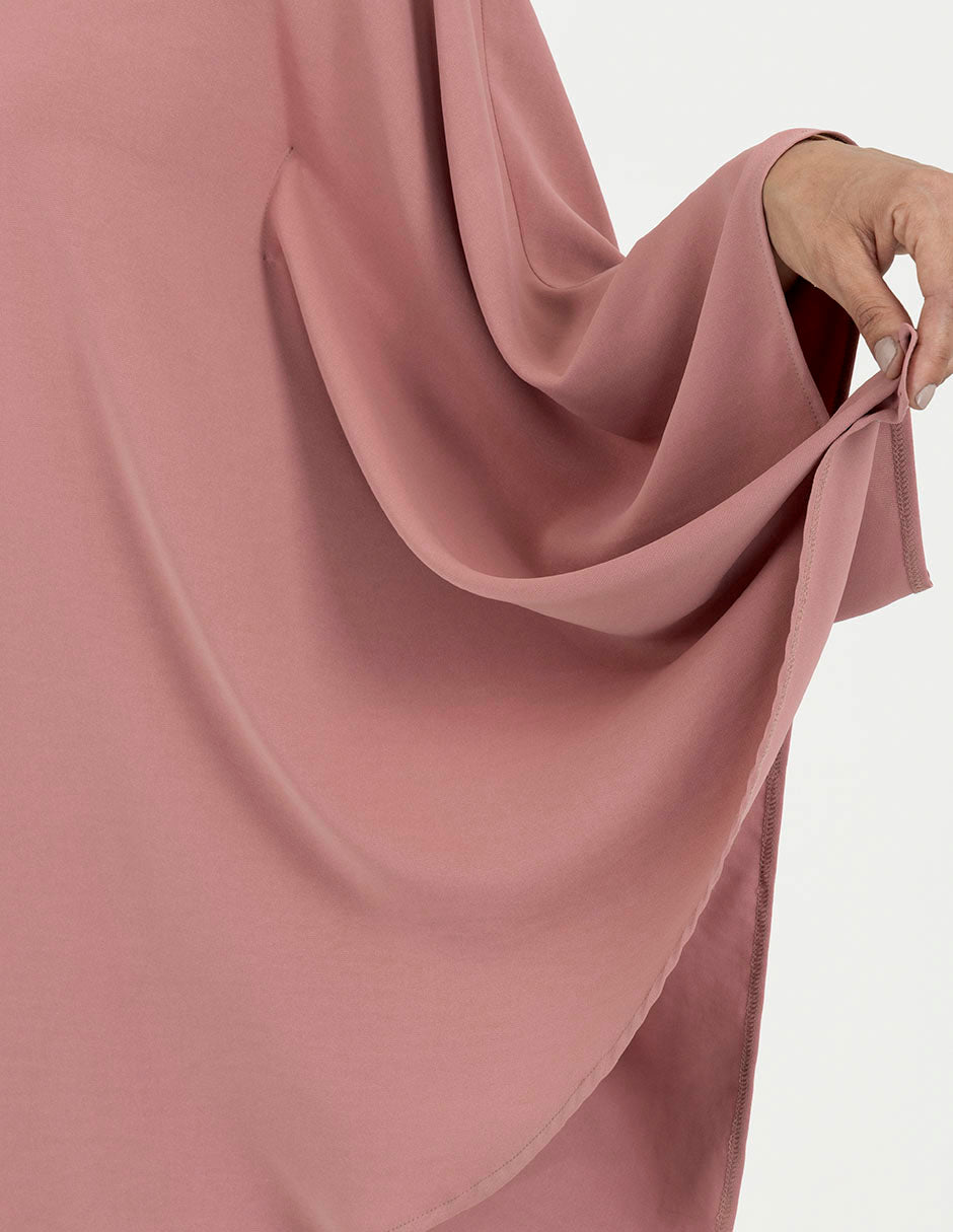 Blusa rosa asimétrica de vestir