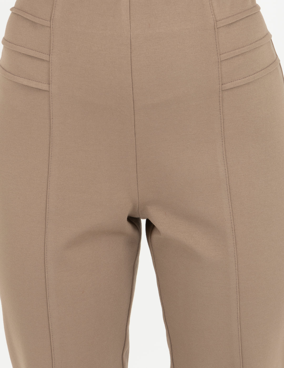 Pantalón  camel de tejido de punto