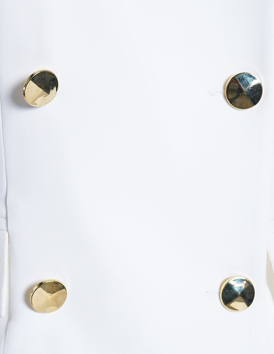 Blusa ivory off shlulders con botones dorados (Conjunto)