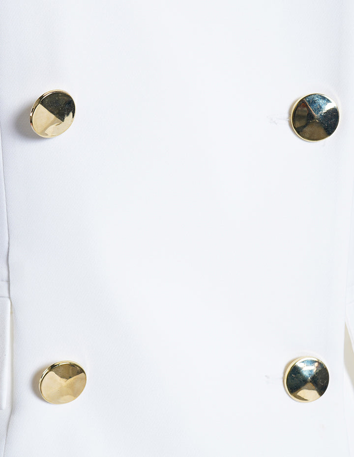 Blusa ivory off shlulders con botones dorados (Conjunto)