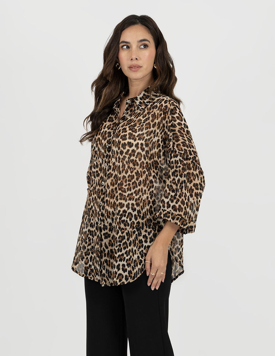 Blusa camisera animal print