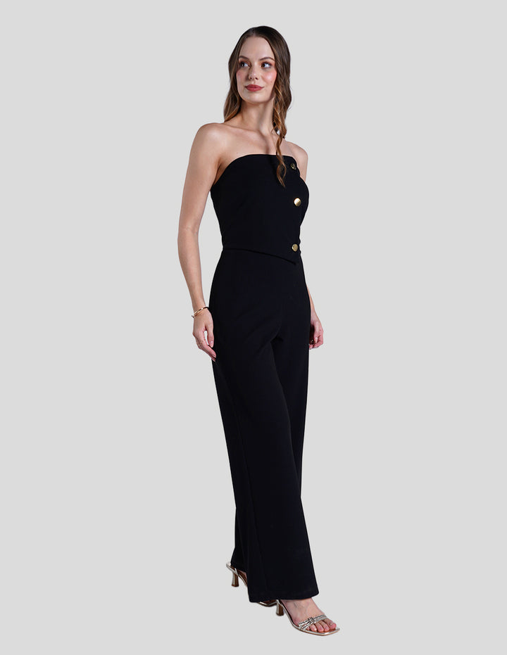 Jumpsuit largo negro off shoulders